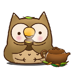 [LINEスタンプ] A cute owl Hoo Hoo-2