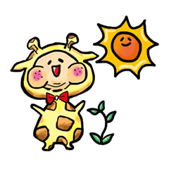 [LINEスタンプ] Giraffe Bamboo's Costume Party