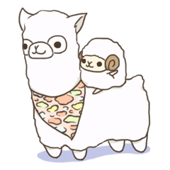 [LINEスタンプ] Lamb ＆ Alpaca - Life