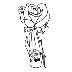 [LINEスタンプ] inked hands