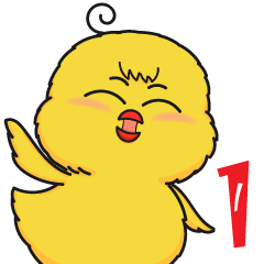 [LINEスタンプ] Little Chicken G Boo Boo's Daily Life 1の画像（メイン）