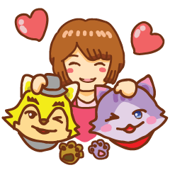 [LINEスタンプ] Emma with her tree-hole companion.