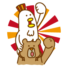 [LINEスタンプ] Chicken and Bear (plus)