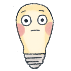 [LINEスタンプ] Light bulb with face