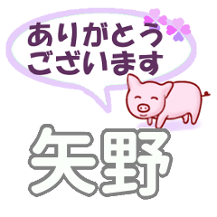 [LINEスタンプ] 矢野「やの」さん専用。日常会話