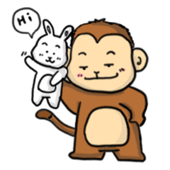 [LINEスタンプ] monkey duo