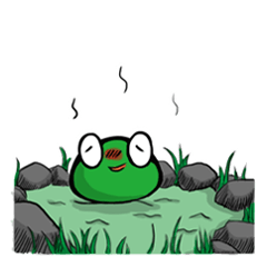 [LINEスタンプ] Dried wood frog