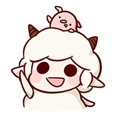 [LINEスタンプ] Crazy Sheep ＆ Cute Pig