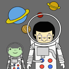 [LINEスタンプ] frog and its friend