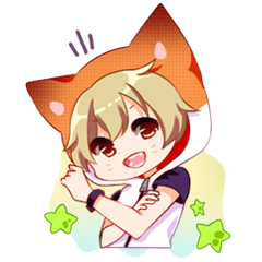 [LINEスタンプ] Playful Niel the fox boy！