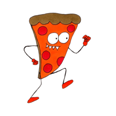 [LINEスタンプ] Pizza Monster