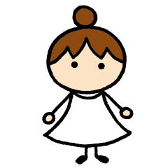 [LINEスタンプ] あばたーちゃん 白色の女の子①