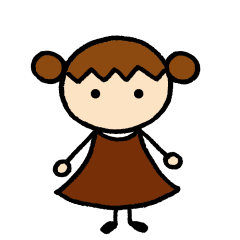 [LINEスタンプ] あばたーちゃん 栗色の女の子①