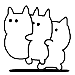 [LINEスタンプ] ねこねこねこ 猫三匹 日常でつかえるネコ