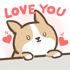 [LINEスタンプ] lovely corgi family