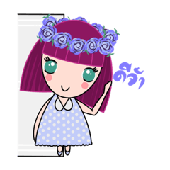 [LINEスタンプ] Simply Sophie and Fluffy Ribbie THの画像（メイン）