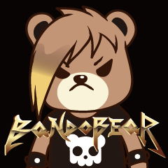 [LINEスタンプ] Bando bear Skull's daily