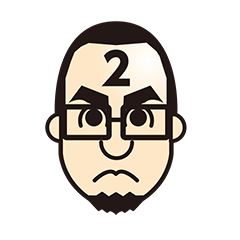 [LINEスタンプ] Shaved head,glasses,beard 2