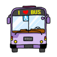 [LINEスタンプ] Buses always come in threes