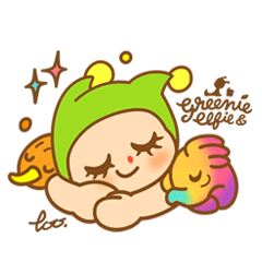 [LINEスタンプ] Greenie ＆ Elfie (Baby ver.)