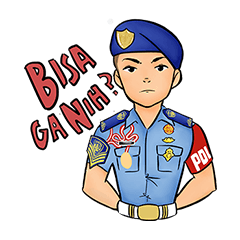 [LINEスタンプ] INDONESIAN IMMIGRATION CADET