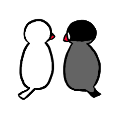 [LINEスタンプ] 文鳥の背中