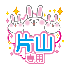 [LINEスタンプ] 片山専用うさぎの日常会話スタンプ