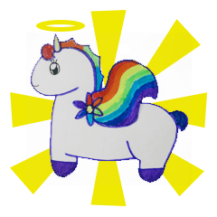 [LINEスタンプ] simple. colorful. Unicorn