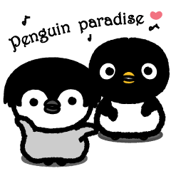 [LINEスタンプ] Goji and dark penguin paradise