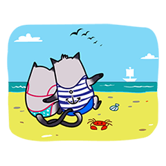 [LINEスタンプ] Cute cats in love (N.3)