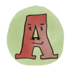 [LINEスタンプ] The face English alphabet