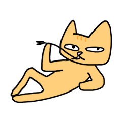 [LINEスタンプ] FreeHand Style Catの画像（メイン）