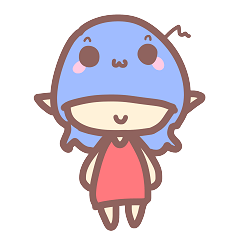 [LINEスタンプ] Blue squid