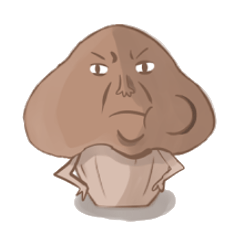 [LINEスタンプ] Ugly Mushrooms Man