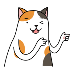 [LINEスタンプ] Chubby Calico Cat