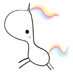 [LINEスタンプ] unicorn rainbow
