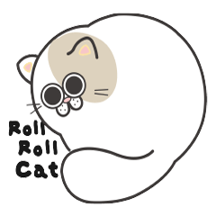 [LINEスタンプ] roll roll cat