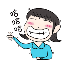 [LINEスタンプ] blue shirt girl