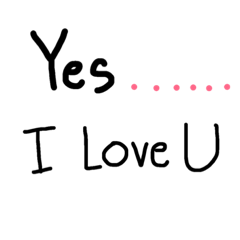 [LINEスタンプ] Wanna say yes