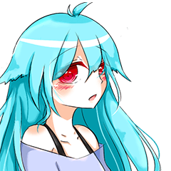 [LINEスタンプ] Neo the Blue Haired Girl