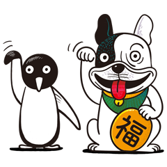 [LINEスタンプ] Penguin Planet BLACK 3