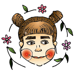 [LINEスタンプ] Blusher girl