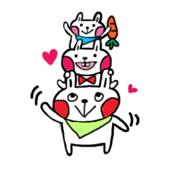 [LINEスタンプ] Chun's Rabbits- Rabbits' Daily Life