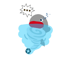 [LINEスタンプ] new Giant whale