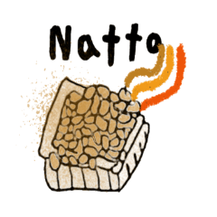 [LINEスタンプ] NATTO NEVER