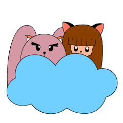 [LINEスタンプ] 下手なうさきとアホなねこ-日常生活の会話