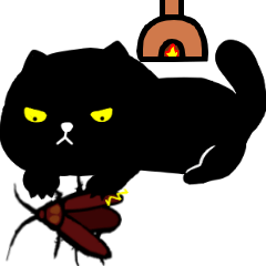 [LINEスタンプ] Little black cat 1の画像（メイン）