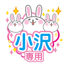 [LINEスタンプ] 小沢専用うさぎの日常会話スタンプ