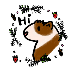 [LINEスタンプ] Guinea pigs'LIFE