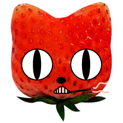 [LINEスタンプ] Strawberry Cat Boring_Inter